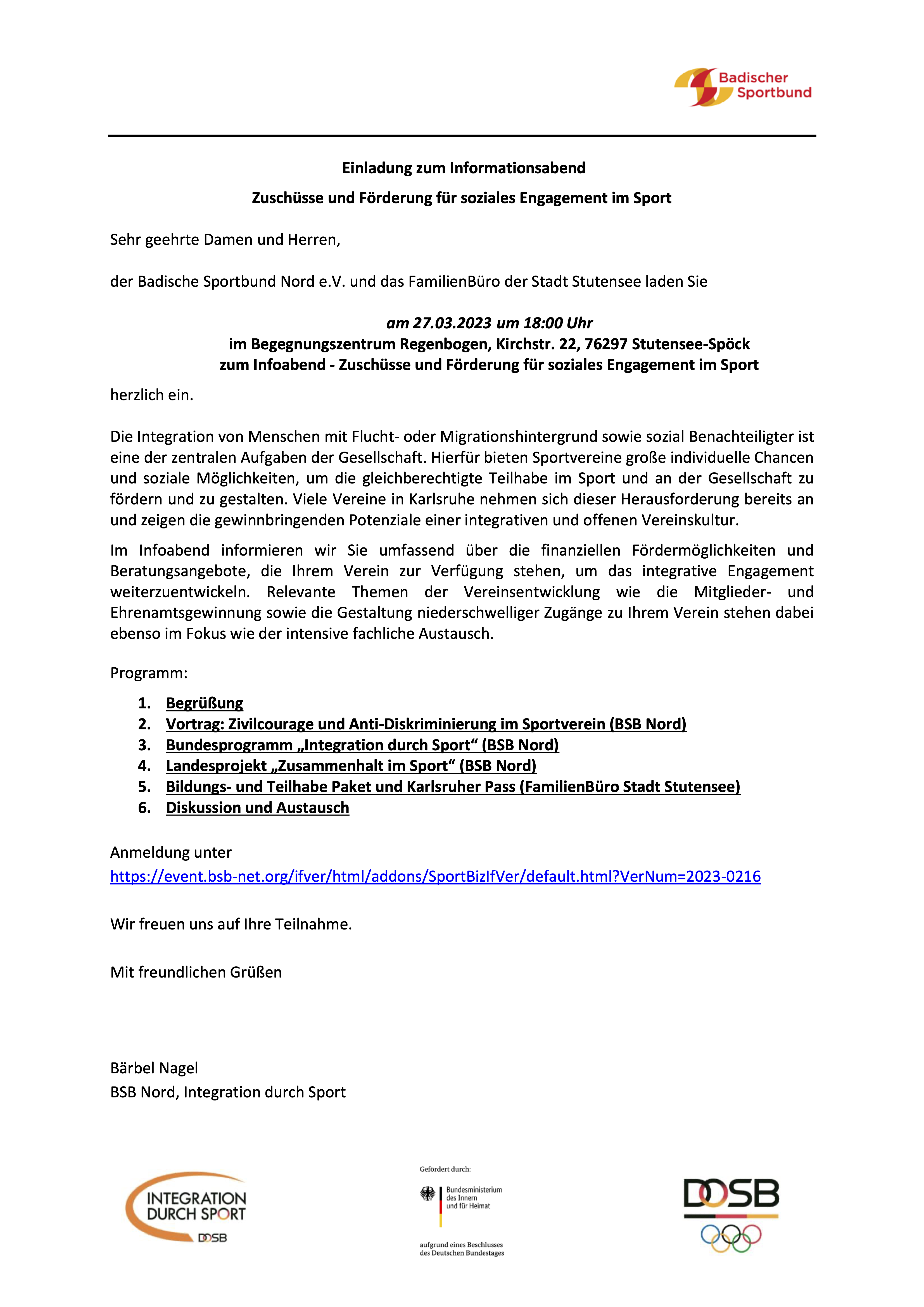 Einladung zum Informationsabend